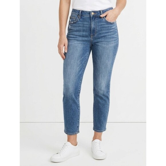 Talbots Denim - Talbots Crop Jeggings Size 12 Blue Stretch Denim High Rise Skinny Ankle EUC